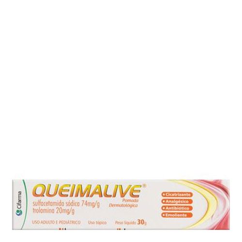 Cicatrizante E Analgésico Queimalive 74Mg/G + 20G/G 30G