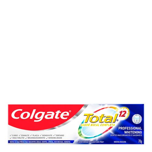 Creme Dental Colgate Total 12 Professional Whitening - 70g Creme Dental Colgate Total 12 Professional Whitening - 70g