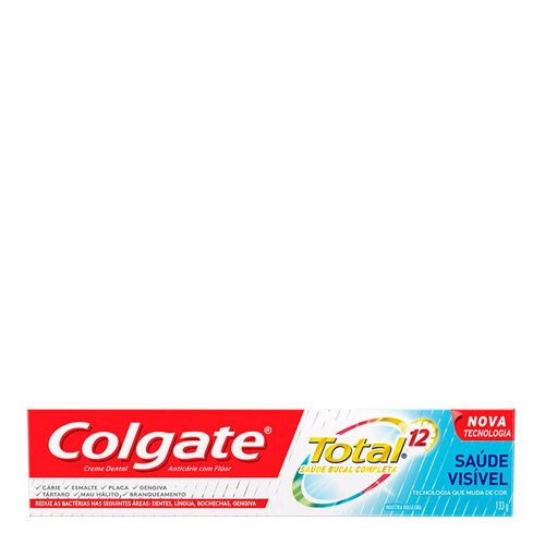 Creme Dental Colgate Total 12 Saúde Visível 133g Creme Dental Colgate Total 12 Saúde Visível 133g