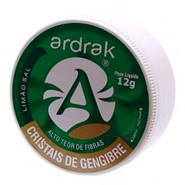 Cristais de Gengibre Ardrak Sabor Limão 10g