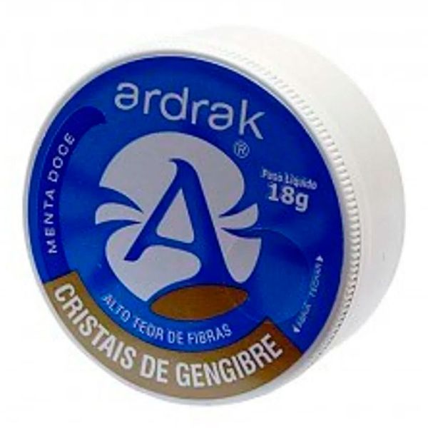 Cristais de Gengibre Ardrak Sabor Menta Doce 10g