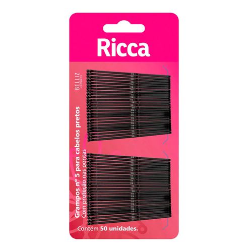 Grampo Para Cabelos Ricca Preto Nº 5 Grampo Para Cabelos Ricca Preto Nº 5