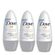 Desodorante Dove Roll On Sem Perfume Feminino 50ml 3 Unidades