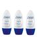 Desodorante Dove Roll On Unissex 50ml 3 Unidades Desodorante Dove Roll On Unissex 50ml 3 Unidades