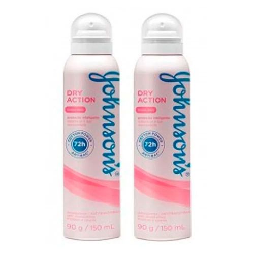 Desodorante Johnson´s Aerosol Dry Action 2 Unidade