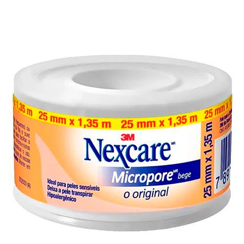 Fita Micropore Nexcare Bege 25mm x 1,35