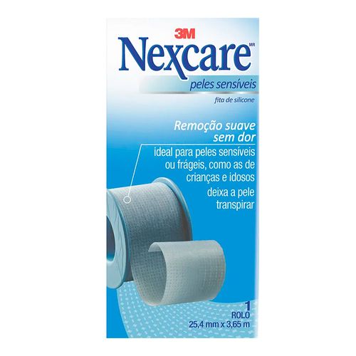 Fita Para Peles Sensíveis Nexcare 25,4mm x 3,65m Fita Para Peles Sensíveis Nexcare 25,4mm x 3,65m