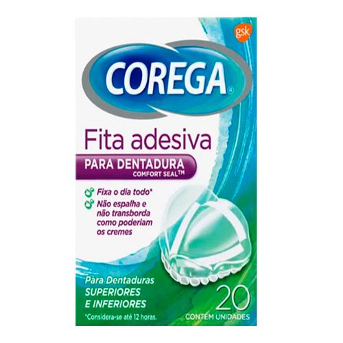 Fixador de Prótese Corega Fita Adesiva 20 Unidades Fixador de Prótese Corega Fita Adesiva 20 Unidades