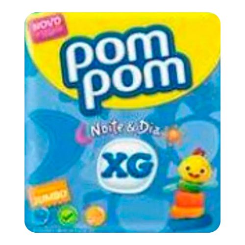 Fralda Descartável Pom Pom Noite e Dia Extra Grande 16 Unidades Fralda Descartável Pom Pom Noite e Dia Extra Grande 16 Unidades