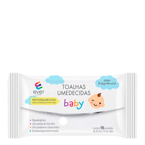 Lenco-Umedecido-Baby-Sem-Fragrancia-Ever-Care-96-Unidades Lenco-Umedecido-Baby-Sem-Fragrancia-Ever-Care-96-Unidades