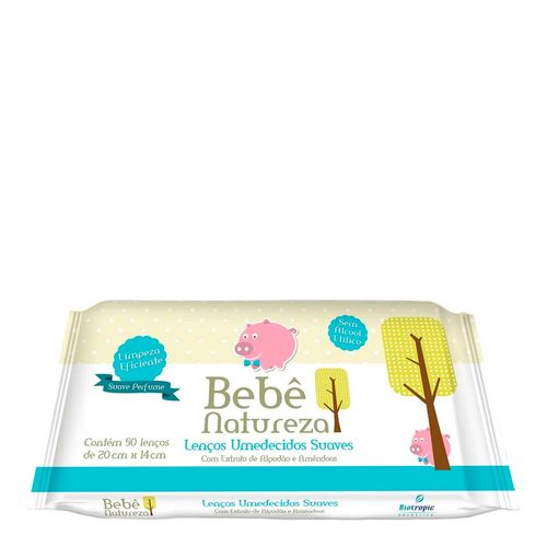 Lenço Umedecido Bebê Natureza Suave Perfume Azul 50 Unidades Lenço Umedecido Bebê Natureza Suave Perfume Azul 50 Unidades