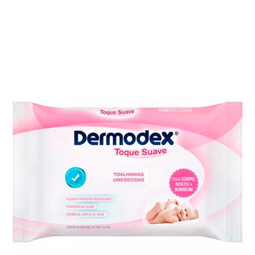Lenço Umedecido Dermodex Toque Suave 48 Unidades Lenço Umedecido Dermodex Toque Suave 48 Unidades