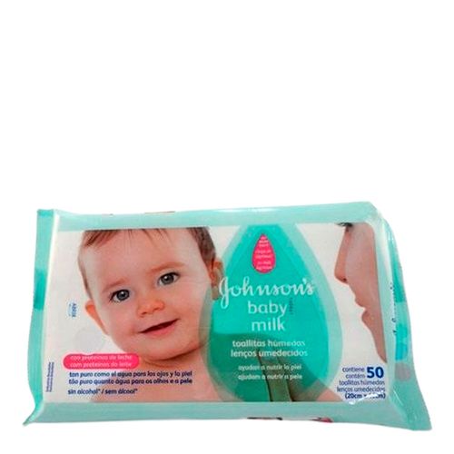 Lenço Umedecido Johnson's Baby Milk 50 Unidades Lenço Umedecido Johnson's Baby Milk 50 Unidades