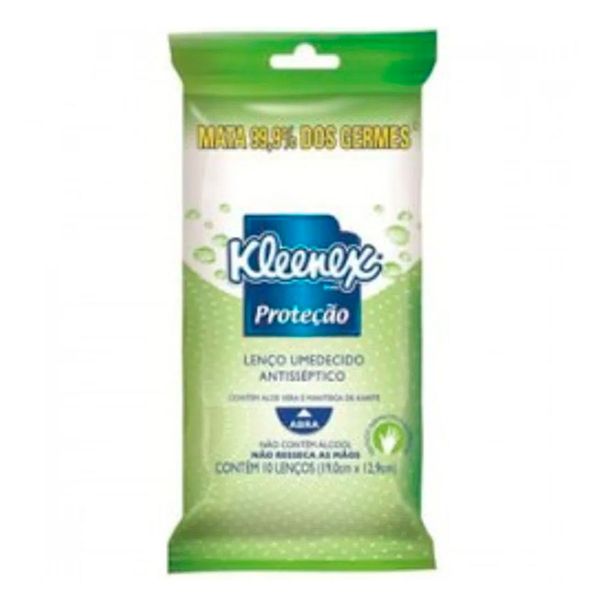 Lenço Umedecido Kleenex Antissépticos 10 Folhas