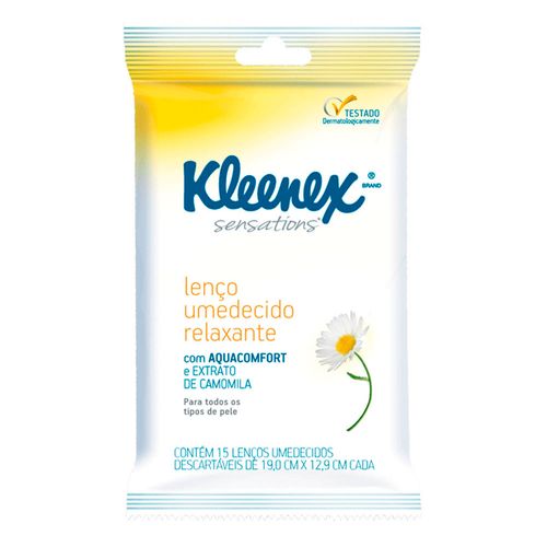 Lenço Umedecido Kleenex Relaxante 15 Folhas Lenço Umedecido Kleenex Relaxante 15 Folhas