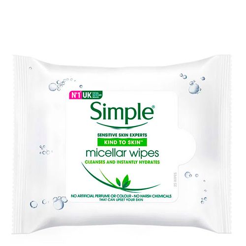 Lenço Umedecido Simple Limpeza Facial com Água Micelar 25 Unidades Lenço Umedecido Simple Limpeza Facial com Água Micelar 25 Unidades