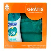 Kit Sundown Protetor Solar FPS50 200ml Grátis Toalha Dry