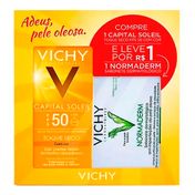 Kit Vichy Capital Solei Toque Seco com Cor FPS 50 Mais Sabonete Vichy Normaderm
