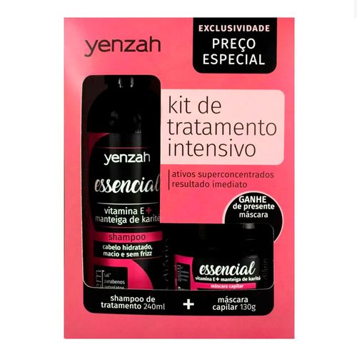 Kit Yenzah Essencial Shampoo de Tratamento 240ml + Máscara Capilar 130g