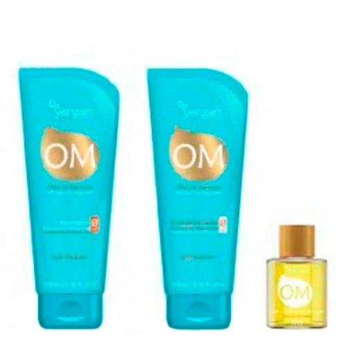 Kit Yenzah OM Shampoo 200ml + Condicionador 200ml + Óleo de Tratamento Intensivo 7ml