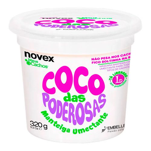 Manteiga Umectante Novez Cachos Coco das Poderosas 320g