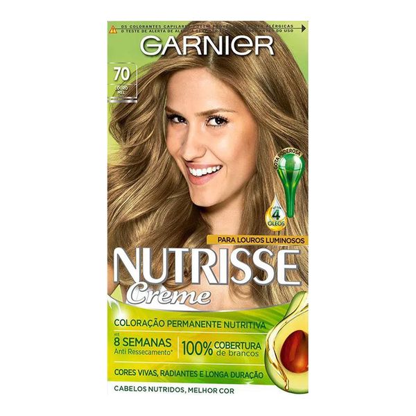 Tinta de Cabelo Garnier Nutrisse Creme 70 Louro Mel