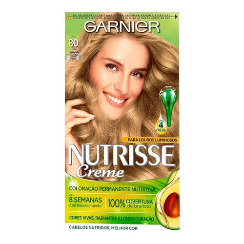 Tintura Garnier Nutrisse Creme 80 Louro Pátria Amada Tintura Garnier Nutrisse Creme 80 Louro Pátria Amada