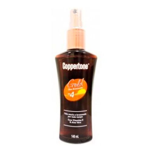 Óleo Bronzeador Spray Coppertone Gold FPS 4 140ml