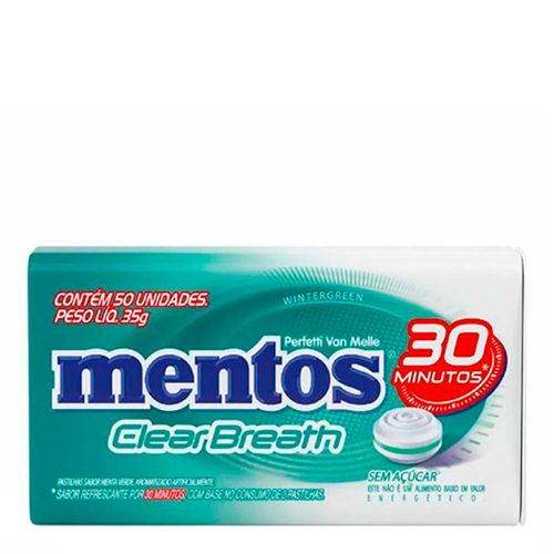 Pastilha Mentos Clear Breath Wintergreen 35g Pastilha Mentos Clear Breath Wintergreen 35g