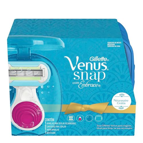 Kit Gillette Venus Snap Com Embrace Aparelho Depilatório + Nécessaire Kit Gillette Venus Snap Com Embrace Aparelho Depilatório + Nécessaire