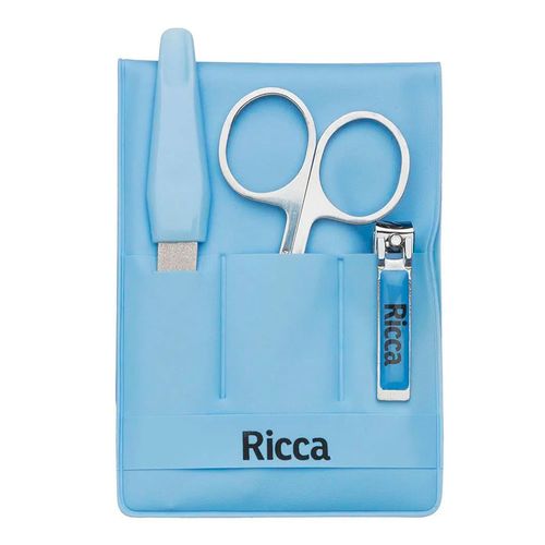 Kit Manicure Infantil Ricca Azul Kit Manicure Infantil Ricca Azul