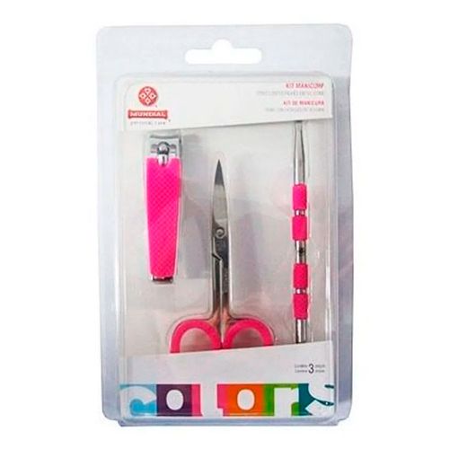 Kit Manicure Mundial Personal Care Feminino 3 Peças Kit Manicure Mundial Personal Care Feminino 3 Peças