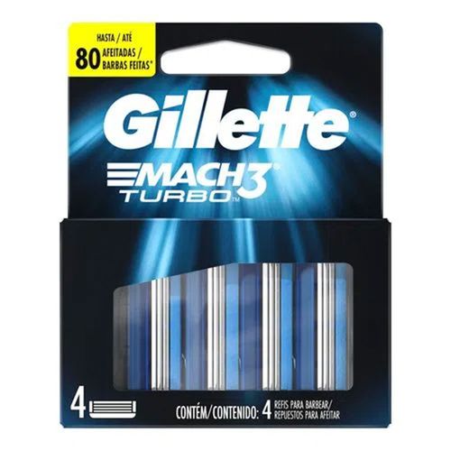 Carga Gillette Mach 3 Turbo - 4 Unidades Carga Gillette Mach 3 Turbo - 4 Unidades