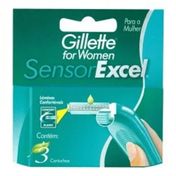 Carga Gillette Sensor Excel Feminino - 3 Unidades