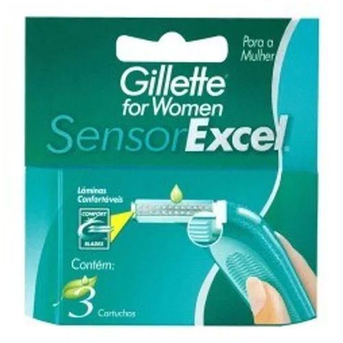 Carga Gillette Sensor Excel Feminino - 3 Unidades Carga Gillette Sensor Excel Feminino - 3 Unidades