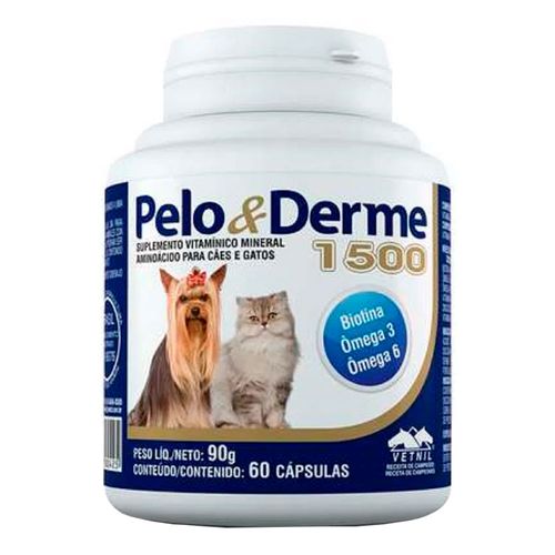PELO & DERME 1500 - frasco com 60 comprimidos