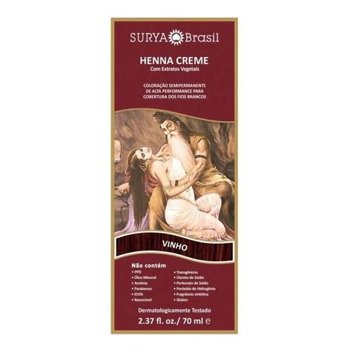 Coloração Semi-Permanente Henna Creme Vinho 70ml Coloração Semi-Permanente Henna Creme Vinho 70ml