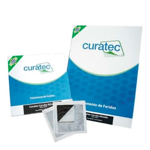 Curativo De Carvão Ativada Com Prata Recortável Curatec Curativo De Carvão Ativada Com Prata Recortável Curatec