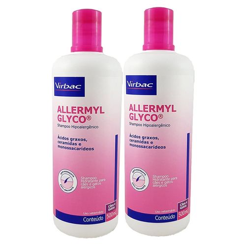 Shampoo Allermyl Glyco 500ml Virbac KIT 2 unidades Drogaria Sao Paulo