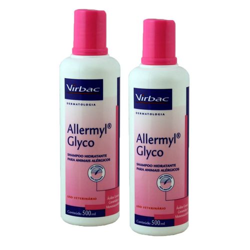 Shampoo Allermyl Glyco 500ml Virbac KIT 2 unidades Drogaria Sao Paulo