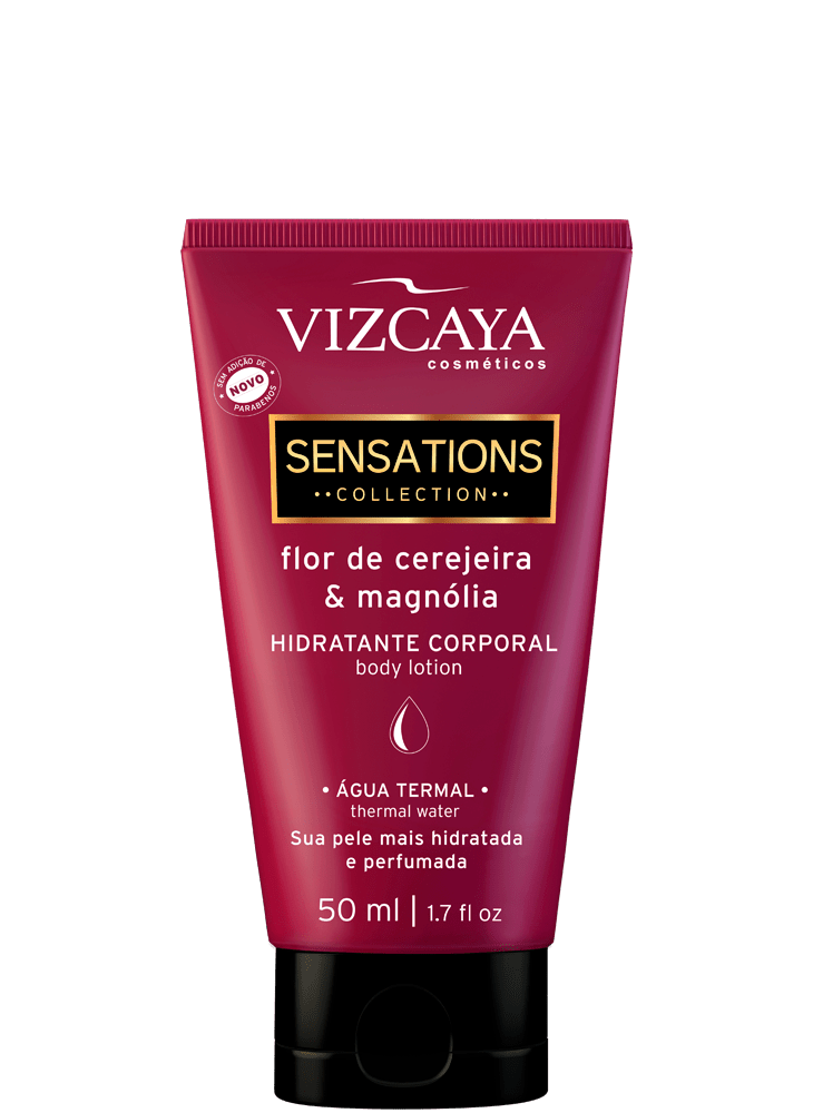 Hidratante Corporal Sensations Flor De Cerejeira E Magnólia Vizcaya 50ml