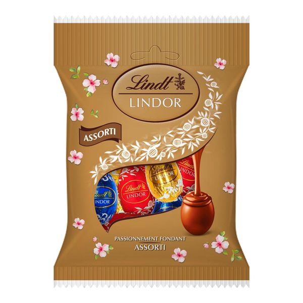 Miniovos de Chocolate Lindt Lindor Ao Leite Sortidos 70g