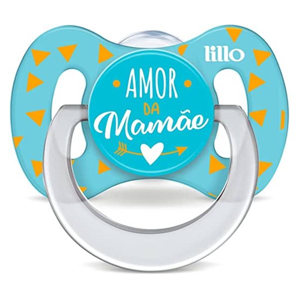 Chupeta Bico de Silicone Funny Amor 0m+ Azul - Lillo