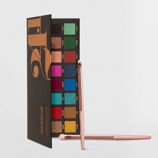 Kit Paleta de Sombras 24.1 Cores + 2 Pincéis (3 Produtos) Océane Kit Paleta de Sombras 24.1 Cores + 2 Pincéis (3 Produtos)