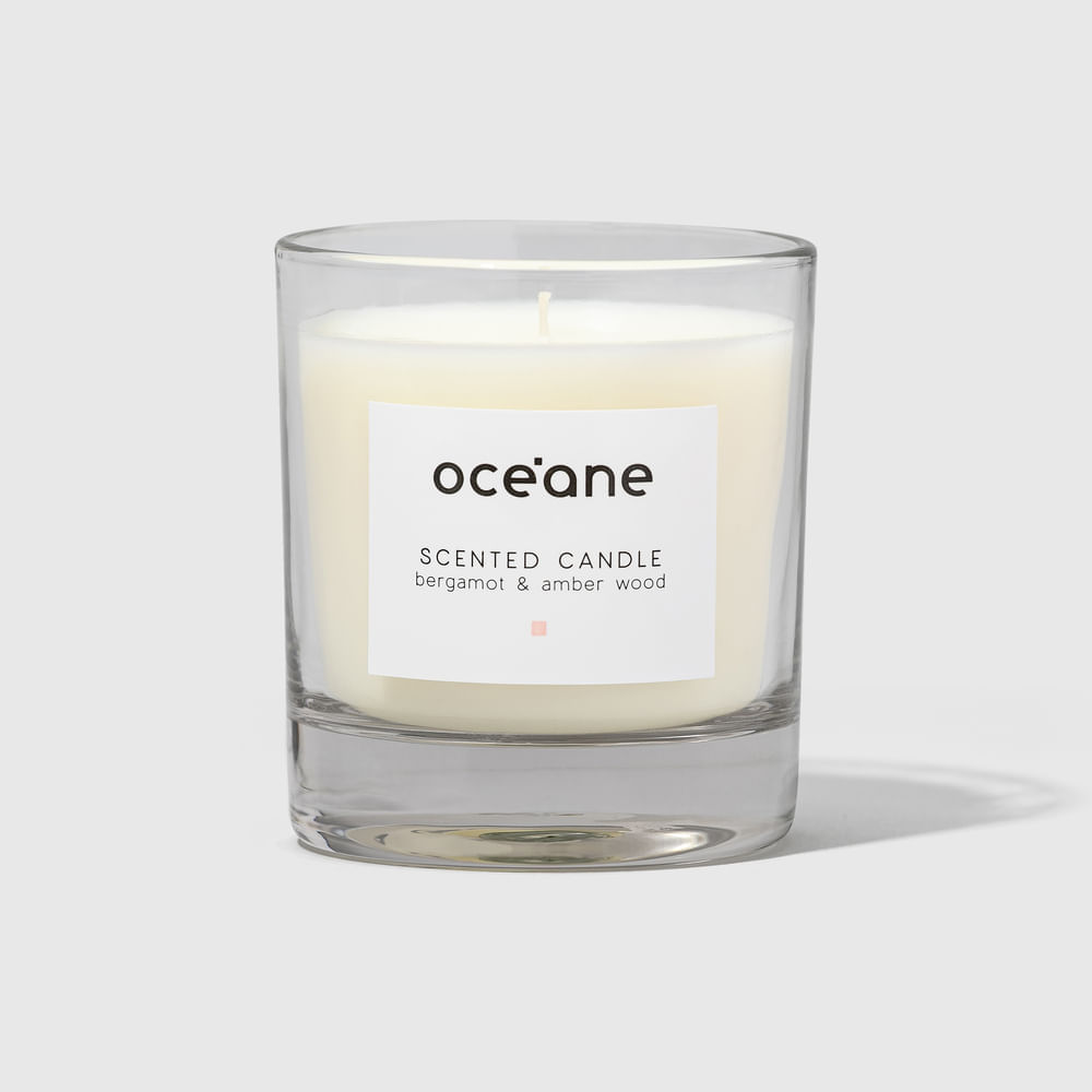 Vela Aromatizada de Bergamota e âmbar - Scented Candle 180g Océane