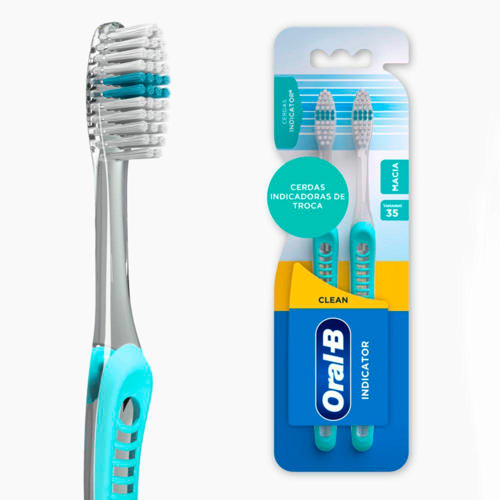 Kit Escova Dental Oral-B Indicator Plus 35 2 Unidades - Drogaria Sao Paulo