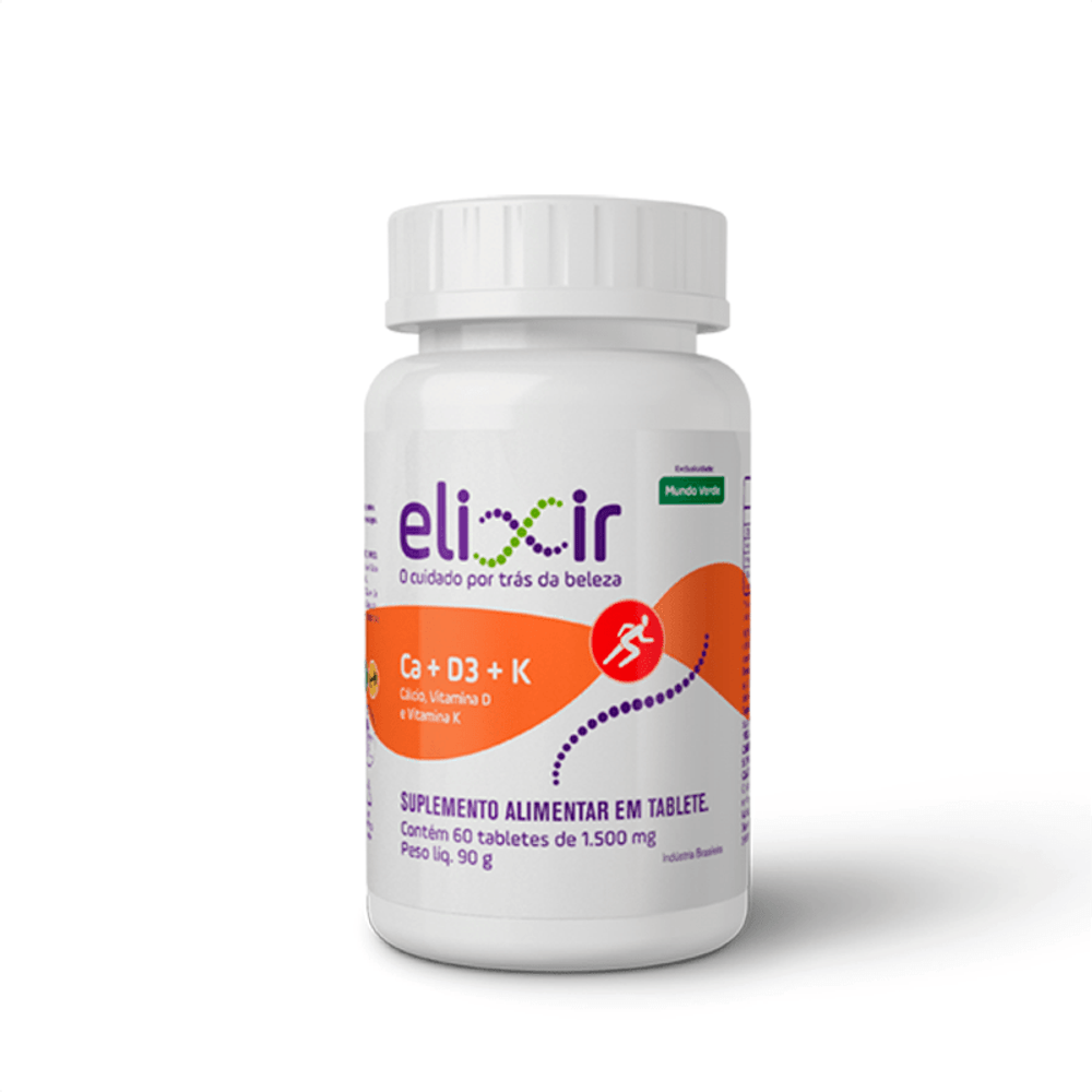 Cálcio com Vitamina D e K Elixir 1500mg 60tabs Drogaria Sao Paulo