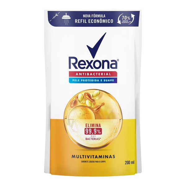 Refil Sabonete Líquido Rexona Antibacteriano Multivitaminas 200ml