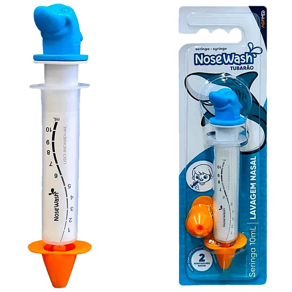 Seringa Para Lavagem Nasal Infantil Nosewash - Modelo Tubarão