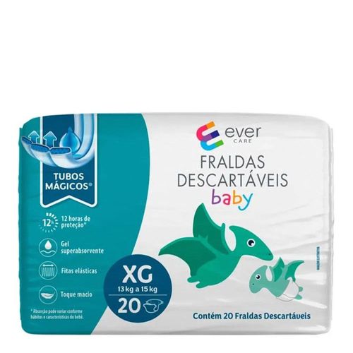 Fralda-Descartavel-Ever-Care-Baby-XG-20-Unidades Fralda-Descartavel-Ever-Care-Baby-XG-20-Unidades